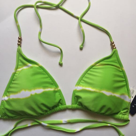 NWT Ralph Lauren Lime Green Swim Top - Picture 1 of 4